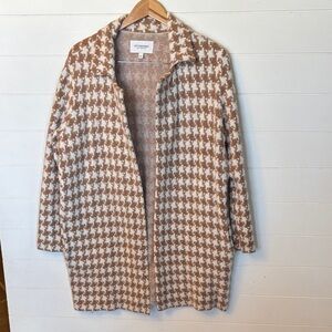 Liverpool Houndstooth Open Faced Cardigan! Large